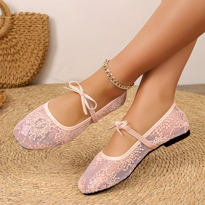 Women's Lace Mary Jane Flats