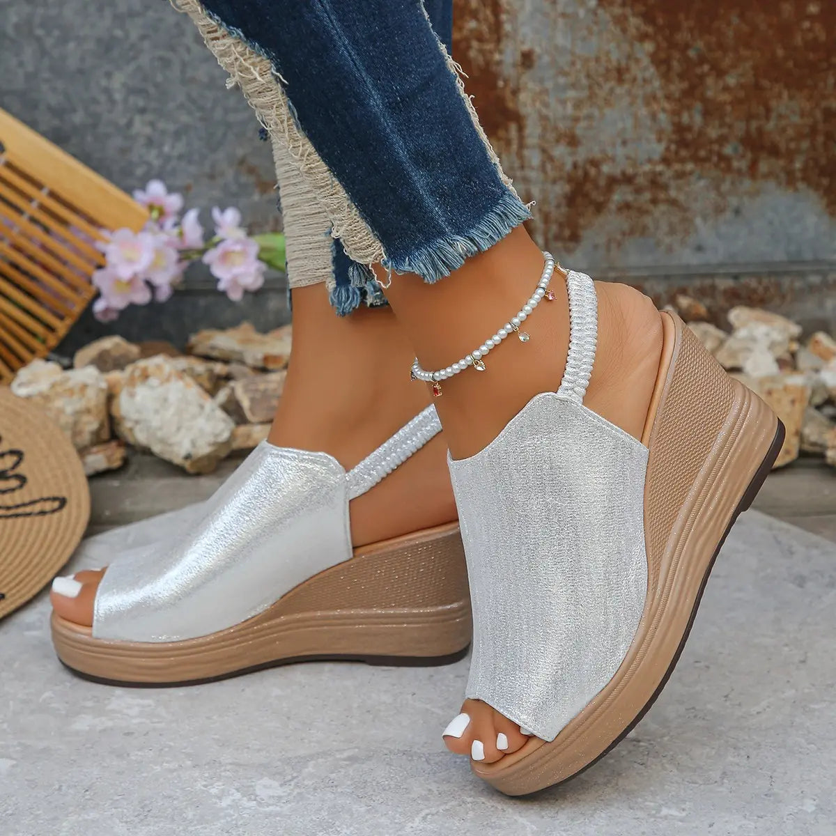Women's Open-Toe Wedge Sandals