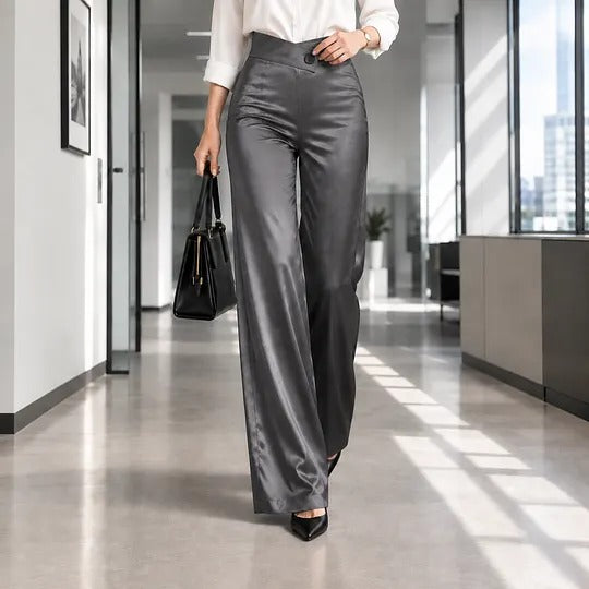 Women's High-Waisted Wide-Leg Pants