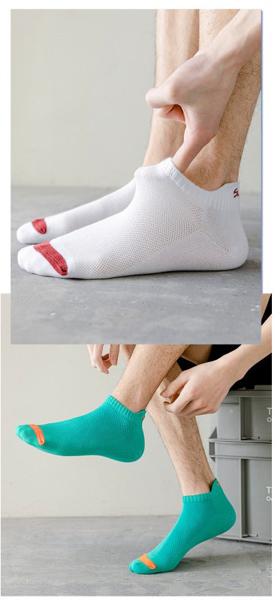 Low-Cut Socks with Mesh Design – 6 Pairs