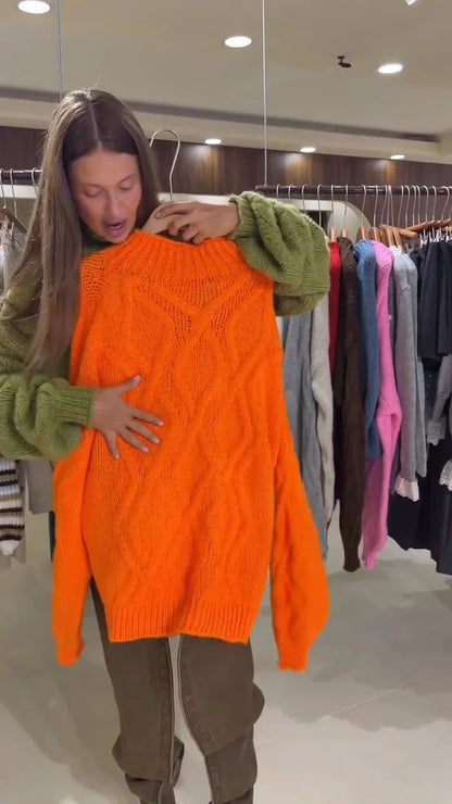 Women's Cable Knit Oversized Sweater