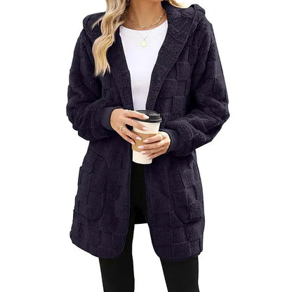 Women's Hooded Textured Cardigan