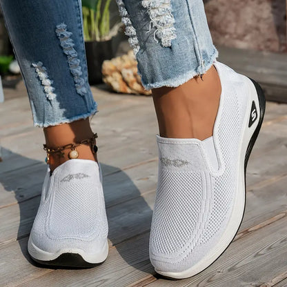 Women’s Breathable Knit Slip-On Walking Sneakers