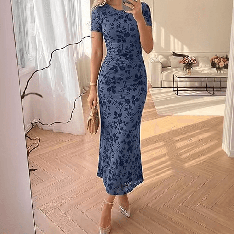 Women's Floral Mesh Mermaid Dress
