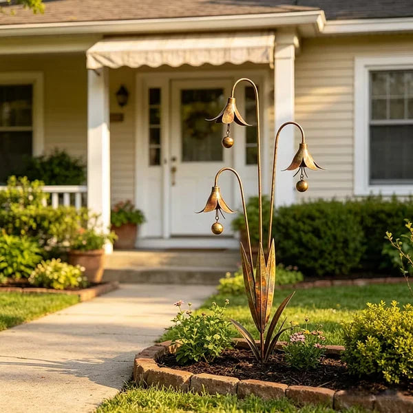 Triple Bell Flower Garden Stake