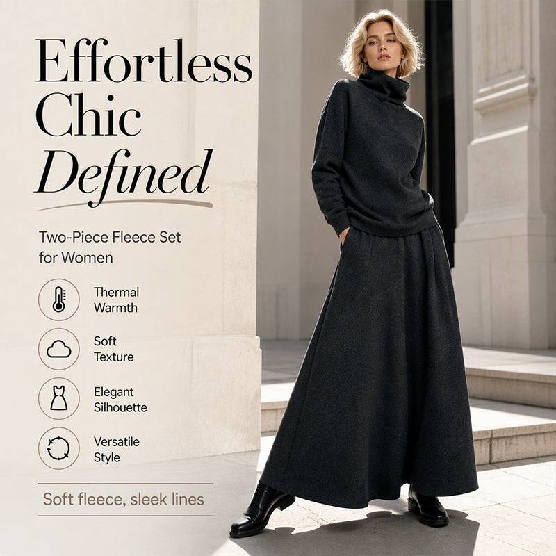 Women's High-Neck Top and Skirt Set
