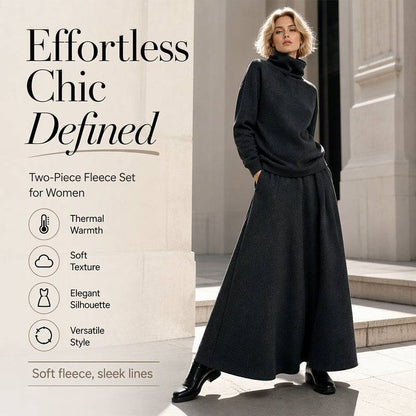 Women's High-Neck Top and Skirt Set
