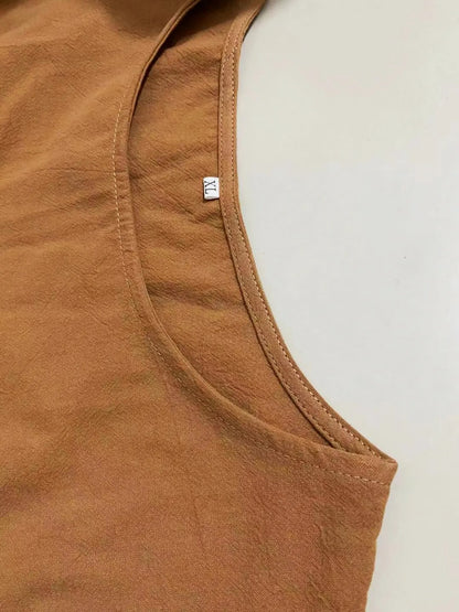 Women's Gathered Waist Casual Dress