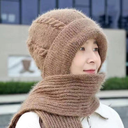 Women's Hooded Knit Scarf
