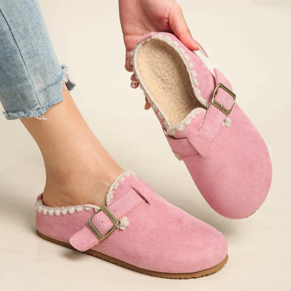 Women’s Plush-Lined Round-Toe Mules