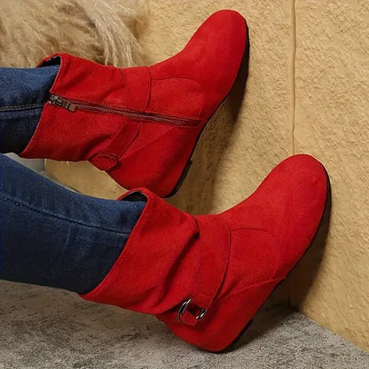 Women's Buckle Strap Ankle Boots