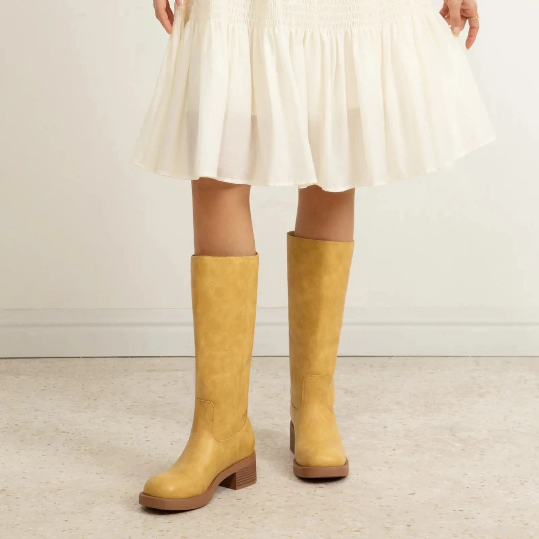 Women's Knee-High Block Heel Boots
