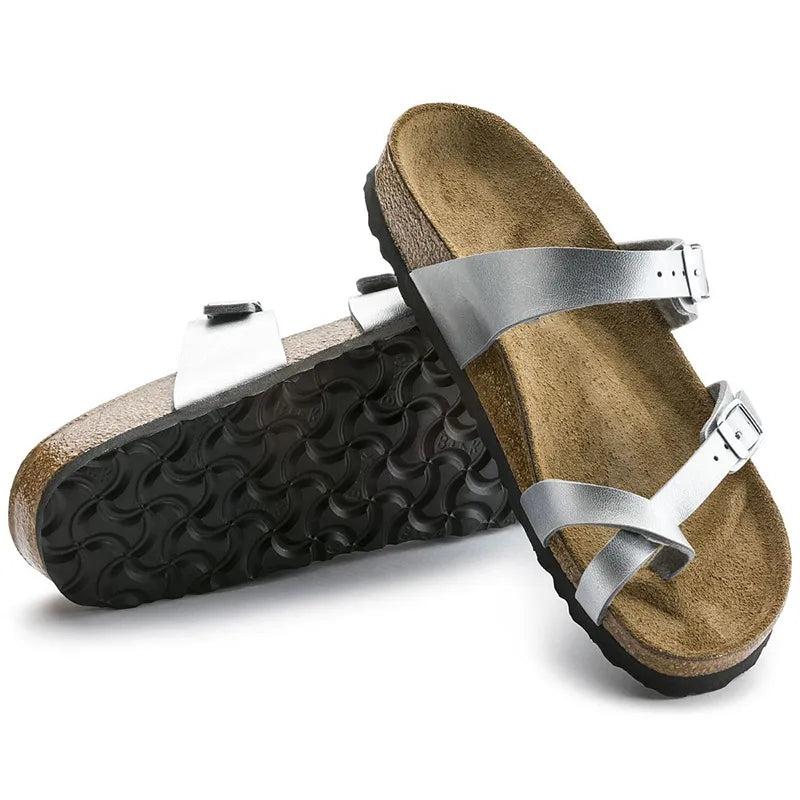 Women's Double Buckle Cork Footbed Sandals