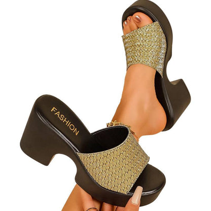 Women’s Woven Platform Slide Sandals