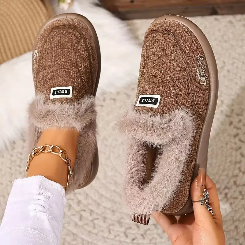 Women’s Fuzzy Slip-On Shoes