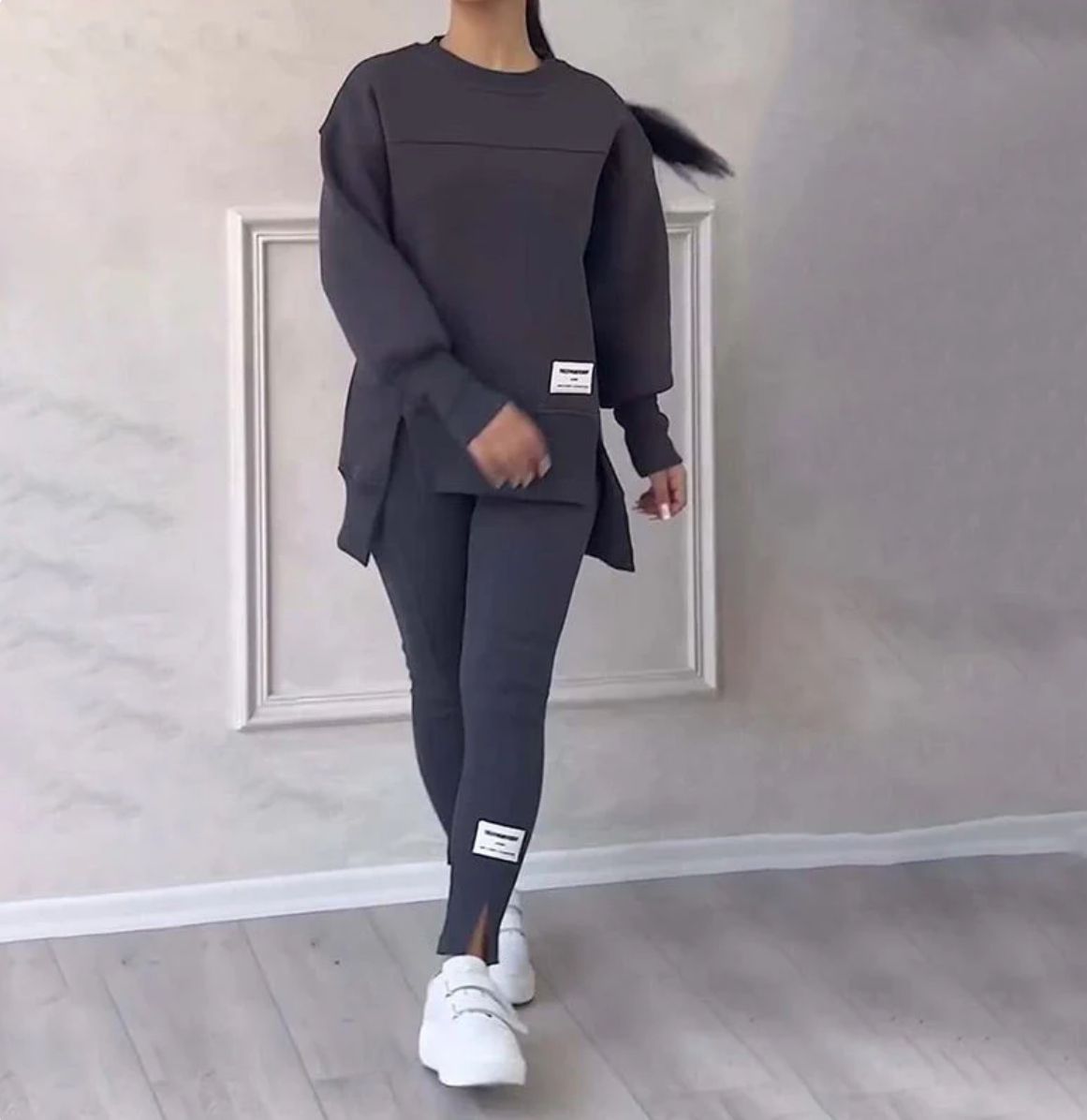 Women's casual sweatshirt and leggings set
