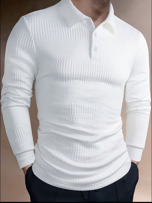 Men’s Textured Long-Sleeve Shirt