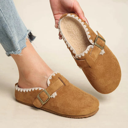 Women’s Plush-Lined Round-Toe Mules