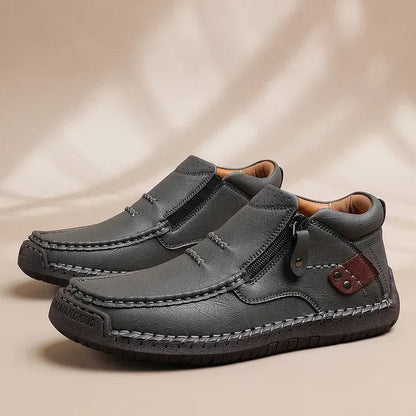 Men's Leather-Look Slip-On Boots