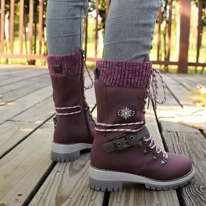 Women's Lace-Up Buckle Boots