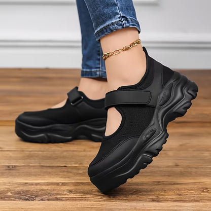 Women’s Black Thick-Sole Mary Jane Flats