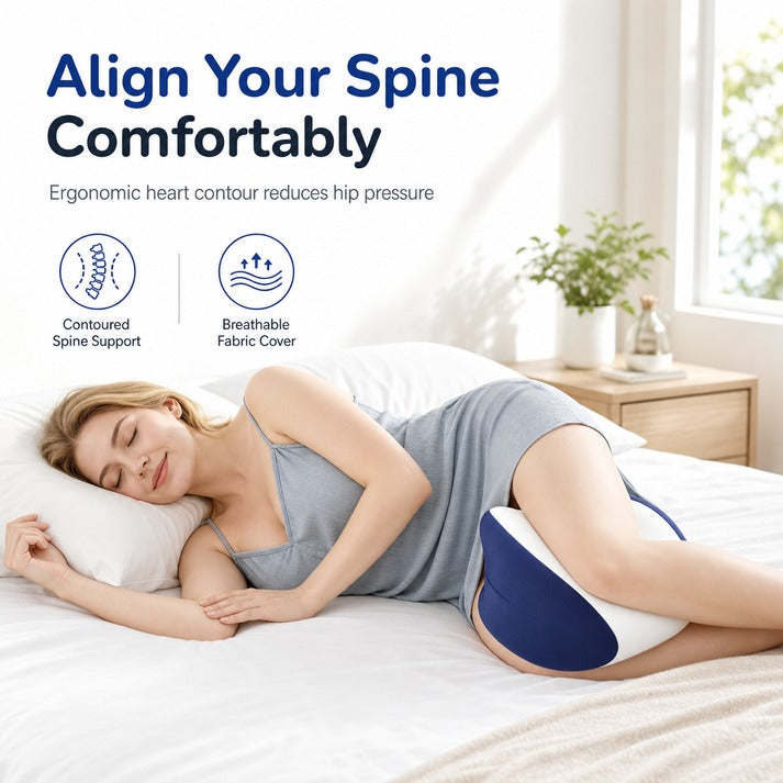 Heart-Shaped Knee Pillow for Side Sleepers