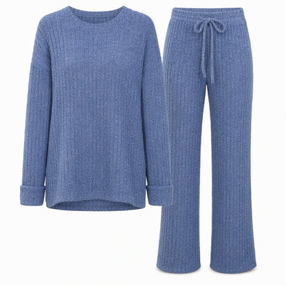 Women's Ribbed Two-Piece Lounge Set