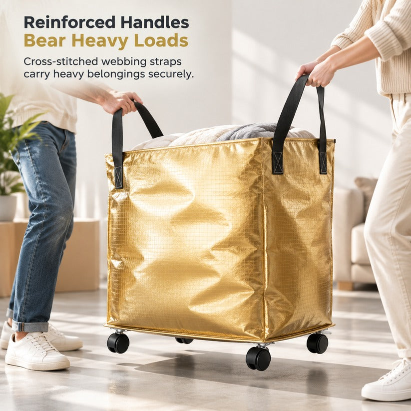 Rolling Storage Tote with Carry Handles
