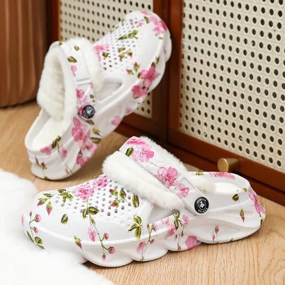 Women’s Floral Cozy Lined Clogs