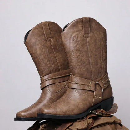 Men's Embossed Tall Boots