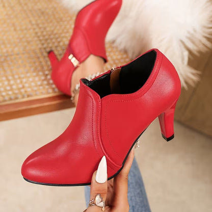 Women's Pointed Toe High Heel Ankle Boots