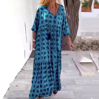 Women’s Plus Size Flowy Casual Maxi Dress