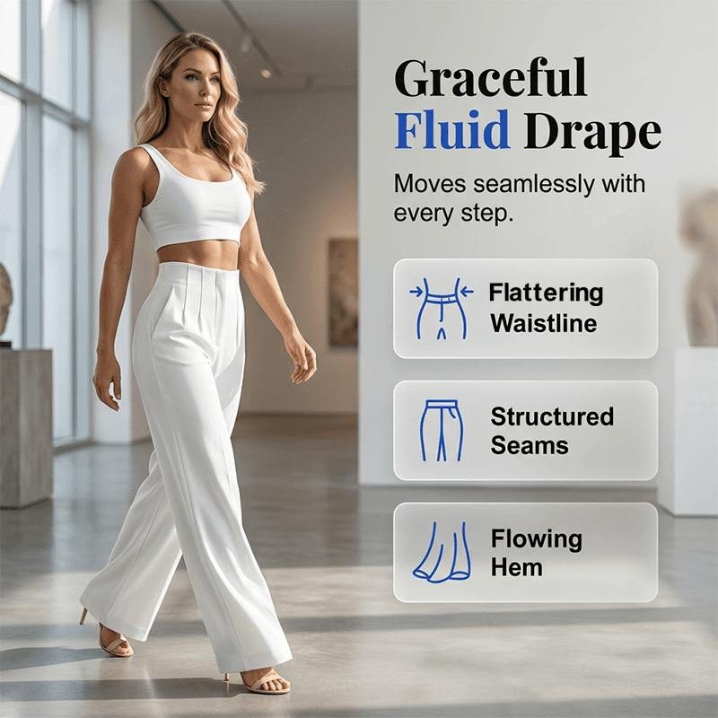 Women's High-Waisted Wide-Leg Pants