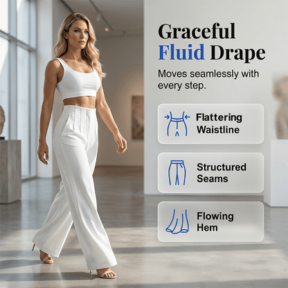 Women's High-Waisted Wide-Leg Pants