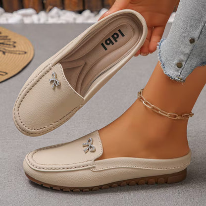 Women's Bow Detail Backless Loafers
