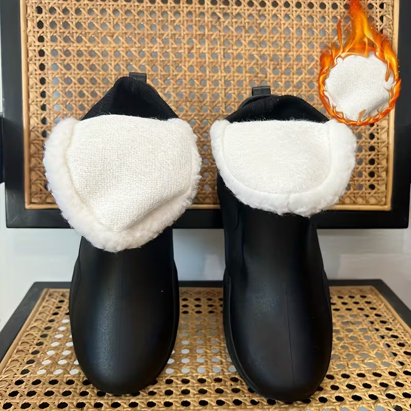 Cozy Velvet Winter Rain Boots | Waterproof & Warm