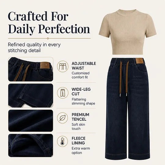 Women's Drawstring Wide Leg Pants