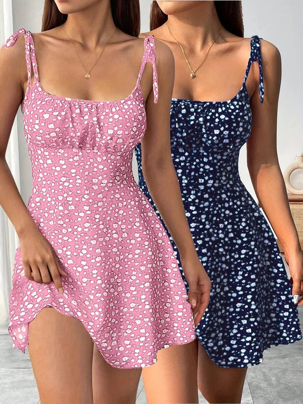 Women's Floral Tie-Shoulder Camisole Dress