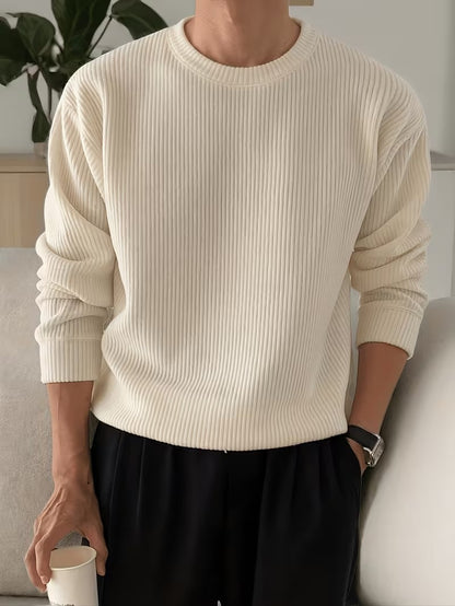 Men's Ribbed Crew Neck Sweater