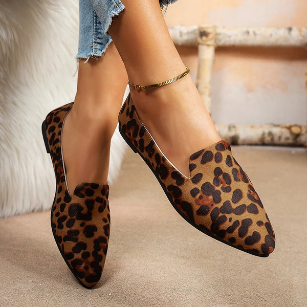 Women's Patterned Pointed-Toe Flats