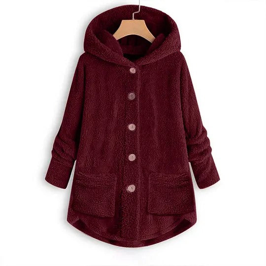 Women's Hooded Button-Front Coat