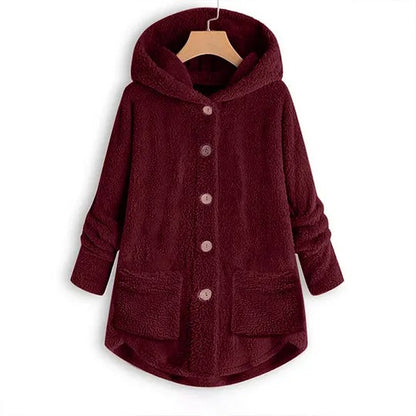 Women's Hooded Button-Front Coat