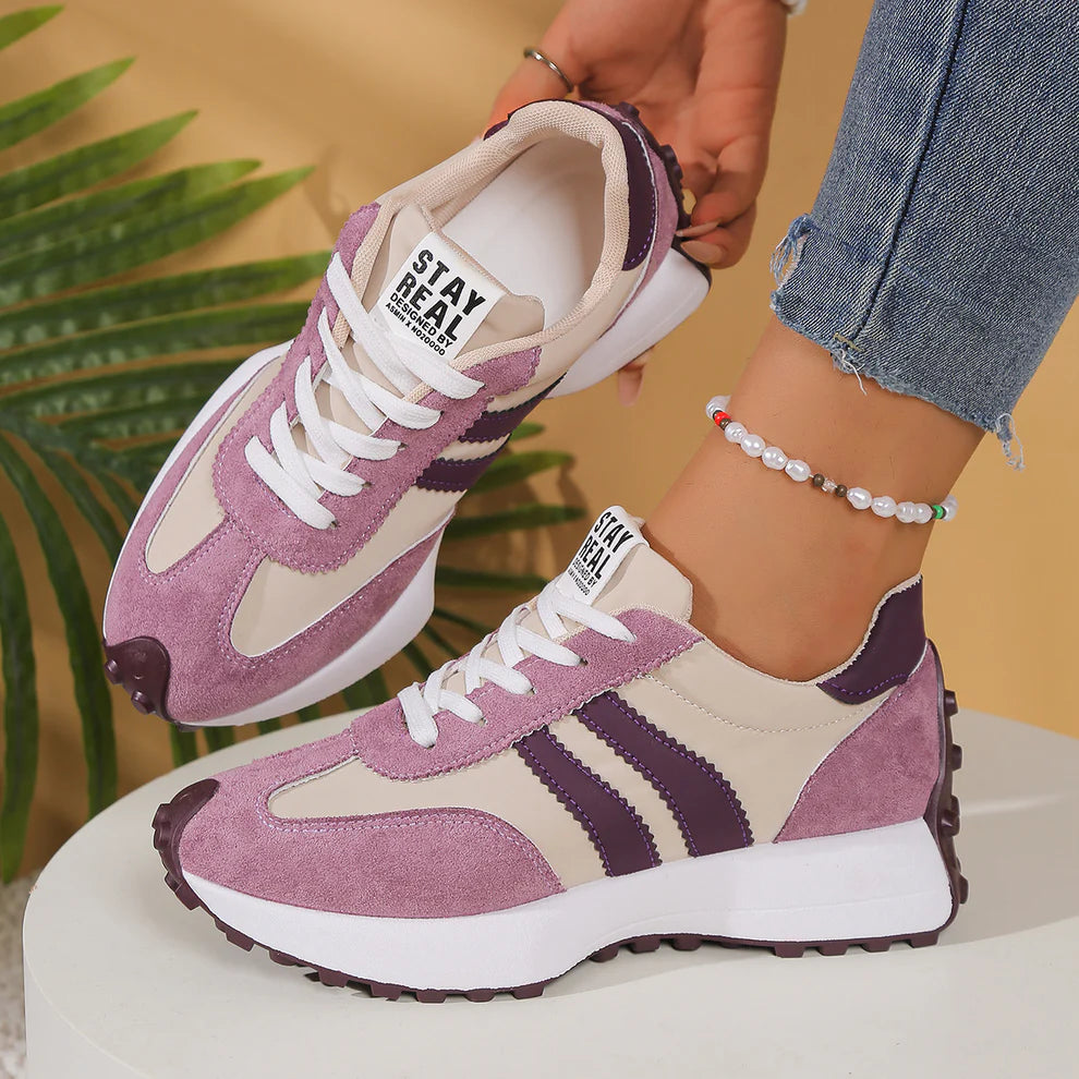 Women's Lace-Up Retro Low-Top Sneakers