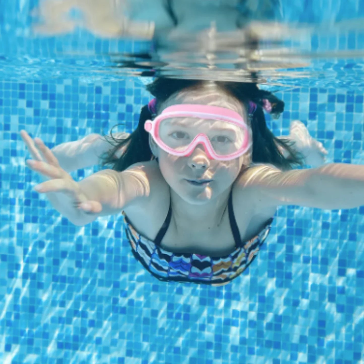Clip-On Swim Goggles with Adjustable Strap