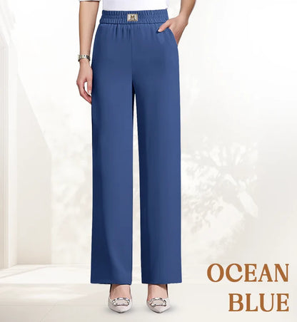Women's High-Rise Pull-On Wide-Leg Pants