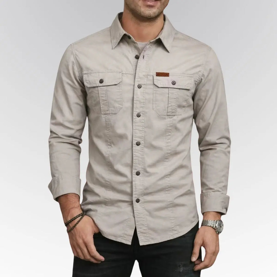 Men's Button-Front Casual Shirt