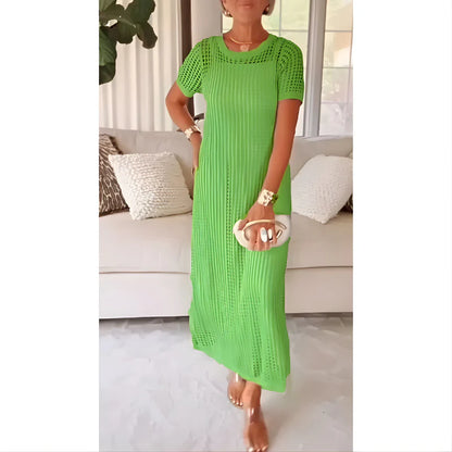 Women’s Elegant Cut-Out Knit Maxi Dress