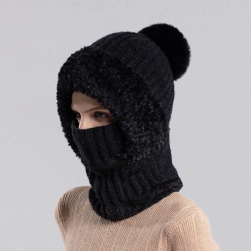 Women's Knit Hat with Neck Cover