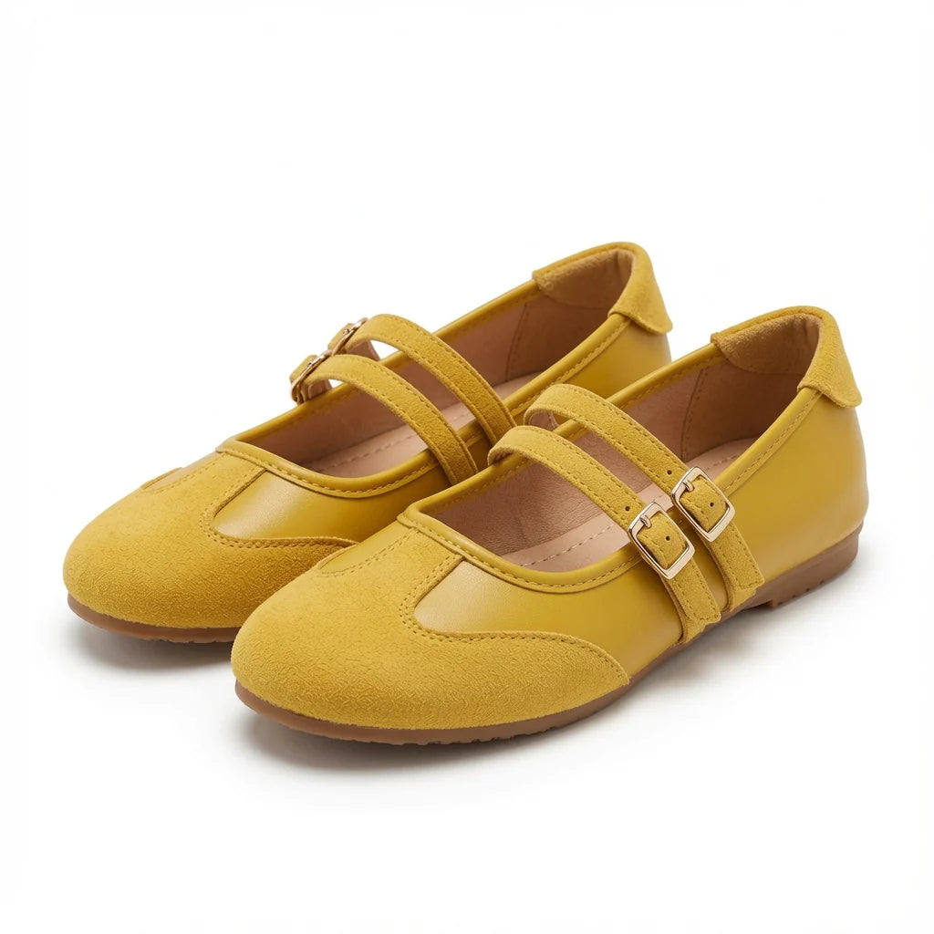 Women's Double Buckle Mary Jane Flats