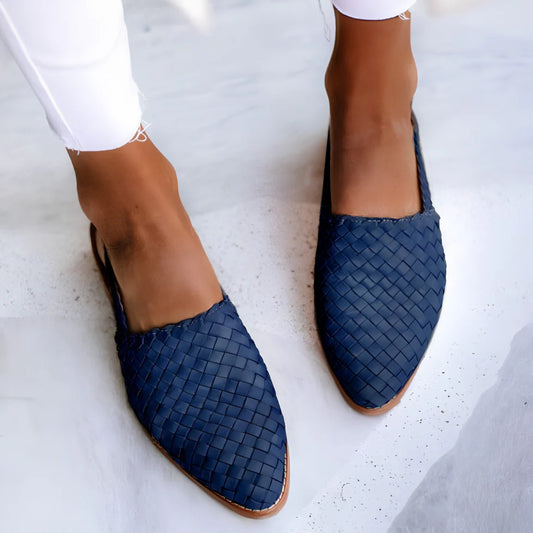 Women's Woven Slingback Flat Shoes